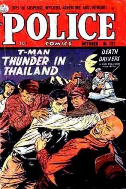 Police Comics 127 - Crime Stories - Cops - T-man - Thunder In Thailand - Action