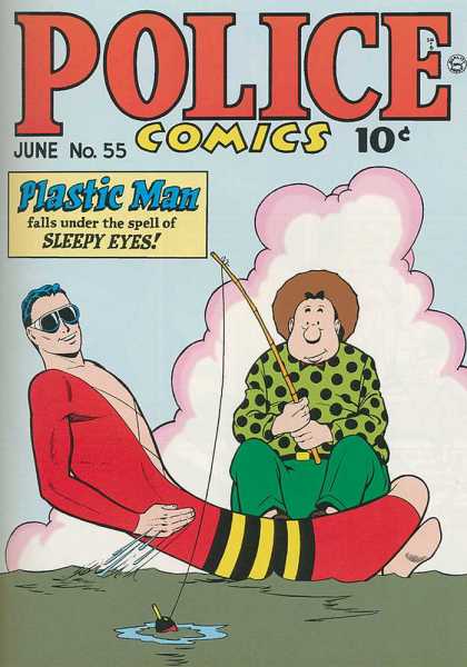 Police Comics 55 - June - Plastic Man - Sleepy Eyes - Cloud - 10 Cents