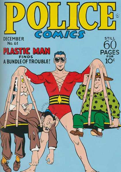 Police Comics 61 - Plastic - Villians - Bodysuit - Baby - Goggles