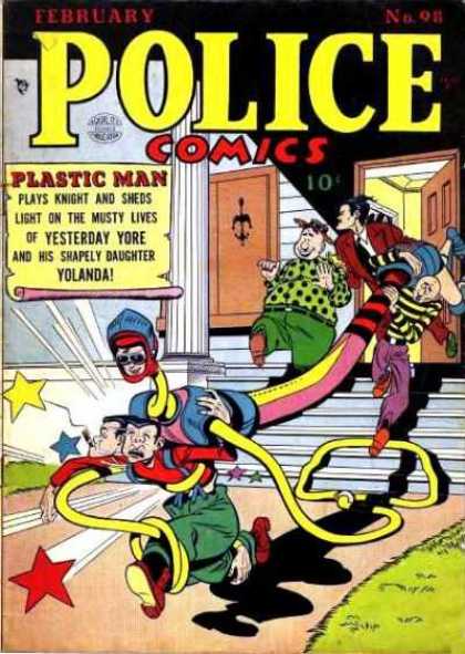 Police Comics 98 - Plastic Man - Yolanda - Daughter - Stretch - Door