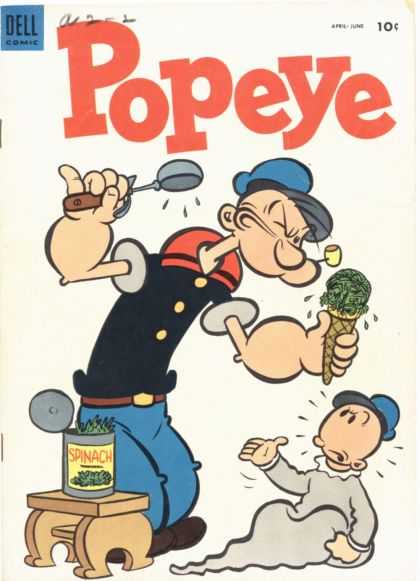 Popeye 28 - Dell - Dell Comics - Sailor - Spinach - Ice-cream