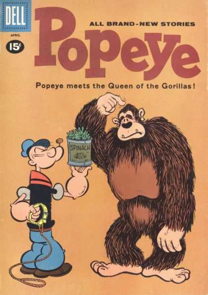 Popeye 58 - Queen Of The Gorillas - Spinach - Pipe - Sailor - Dell