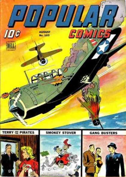 Popular Comics 102 - Planes - Terry And The Pirates - Smokey Stover - Gang Busters - Dogfight