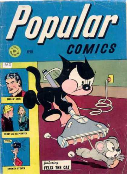 Popular Comics 122 - Smilin Jack - Felix The Cat - Terry And The Pirates - Smokey Stover - Vaccum Cleaner
