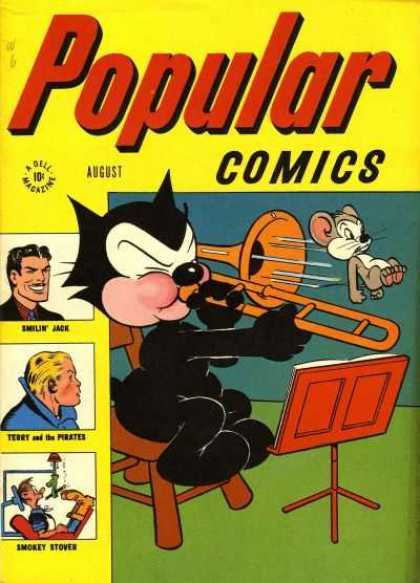 Popular Comics 126 - Mouse - Cat - Smokey Stover - Emilin Jack - Perster