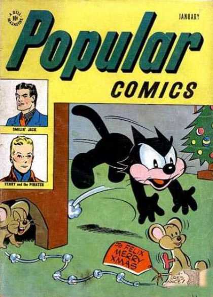 Popular Comics 131 - January - Felix - Mouse - Felix Merry X-mas - Christmas