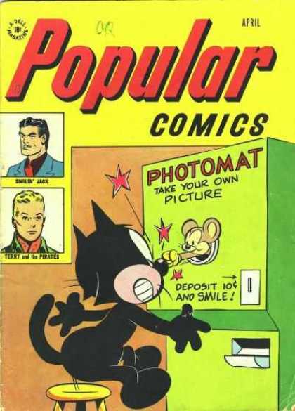 Popular Comics 134 - Smile - Take Your Own Picture - Punched - What A Hit - Photomat