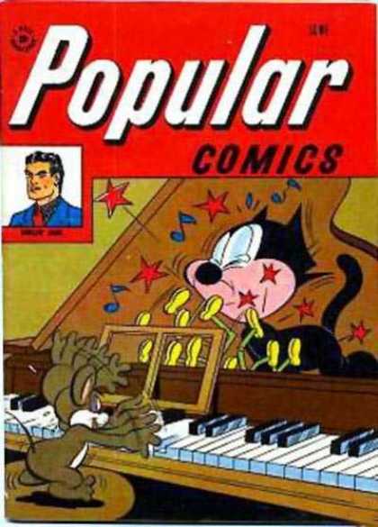 Popular Comics 136 - Cat - Mouse - Grand Piano - Slapstick - Hammer Heads