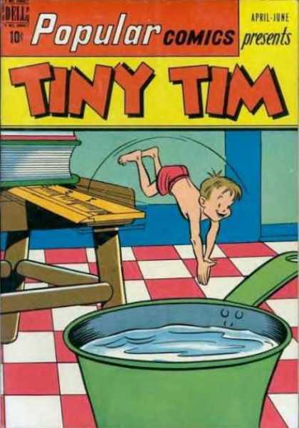 Popular Comics 144 - Tiny Tim - Dell - April-june - Little Boy - Water