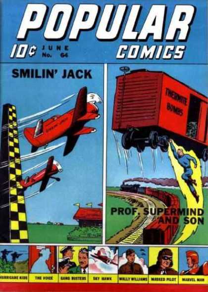 Popular Comics 64 - Planes - Truck - Train - Superhero - Banners
