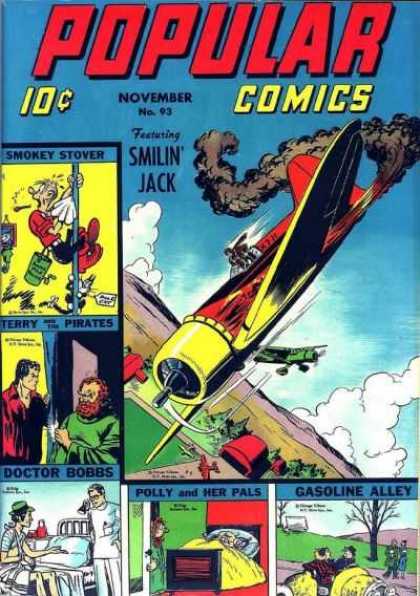 Popular Comics 93 - Smilin Jack - Smokey Stover - Doctor Bobbs - Airplane - Gasoline Alley