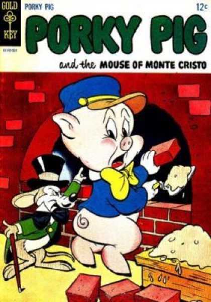 Gold Key - Mouse Of Monte Cristo - Wall - Brick - Cement Porky Pig 1 - Gold Key - Mouse Of Monte Cristo - Wall - Brick - Cement