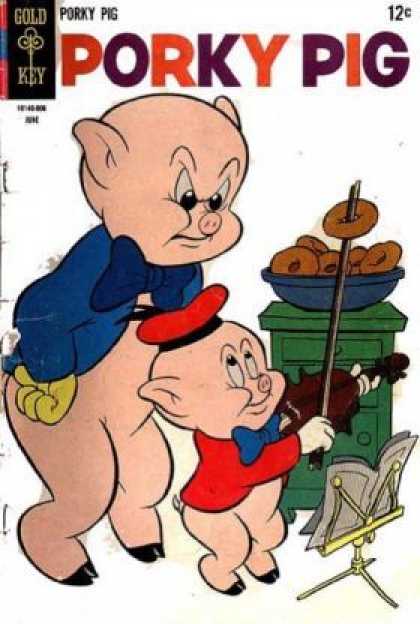 Porkys Nephew - Stealing Donut - Practing Violin - Porky Mad - Early Issue Porky Pig 18 - Porkys Nephew - Stealing Donut - Practing Violin - Porky Mad - Early Issue