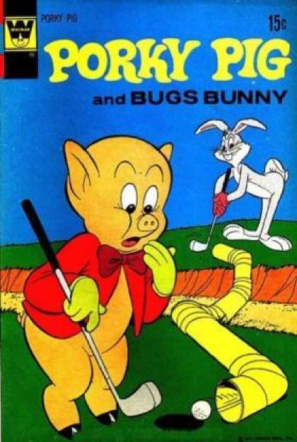 Porky Pig 40 - Porky Pig - Bugs Bunny - Golfing - Ball - Cheating