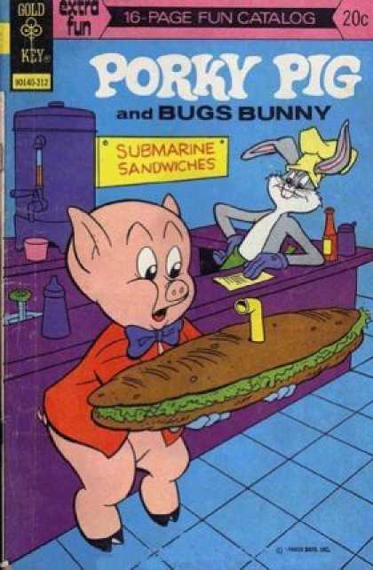 Porky Pig 51 - Bugs Bunny - Submarine - Sandwich - Periscope - Restaurant