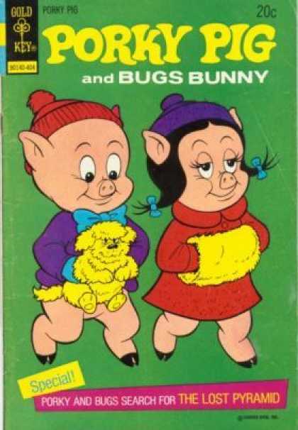 Porky Pig 53 - Pig Without Pants - Dog Muff - Blue Bows - Bugs Bunny - Red Hat