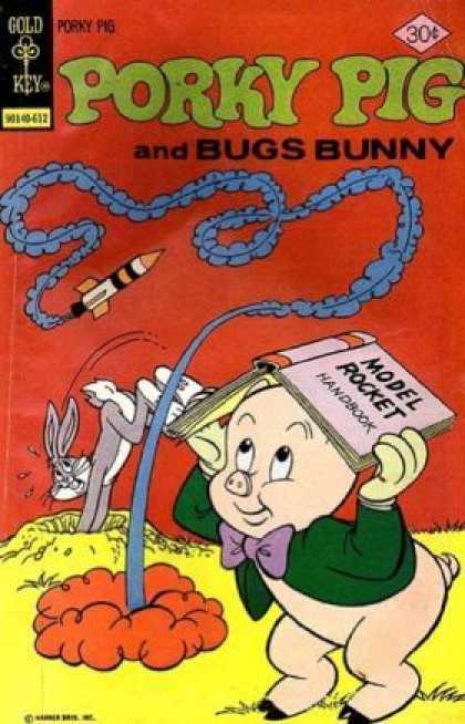 Porky Pig 72 - Smoke - Bugs Bunny - Model Rocket Handbook - Rocket - Red