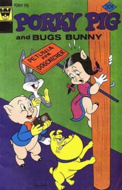 Porky Pig 73 - Bugs Bunny - Petunia - Dog Catcher - Pig Tails - Bull Dog