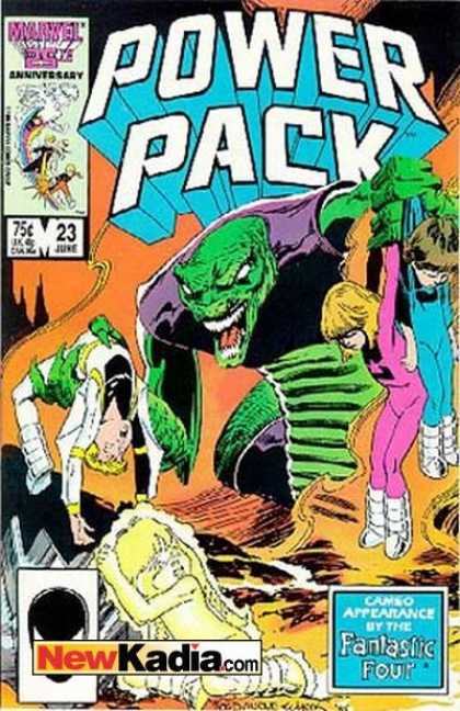Power Pack 23 - Marvel - Newkadiacom - Fantastic Four - Green - 23 June - Bob Wiacek, Jon Bogdanove