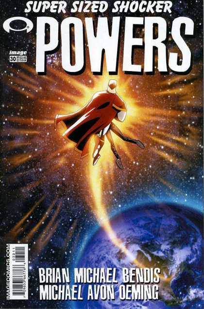 Powers 30 - Earth - Space - Red Cape - Starburst - Stars - Michael Oeming
