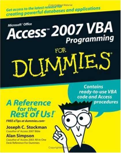 Programming Books - Access 2007 VBA Programming For Dummies (For Dummies (Computer/Tech))