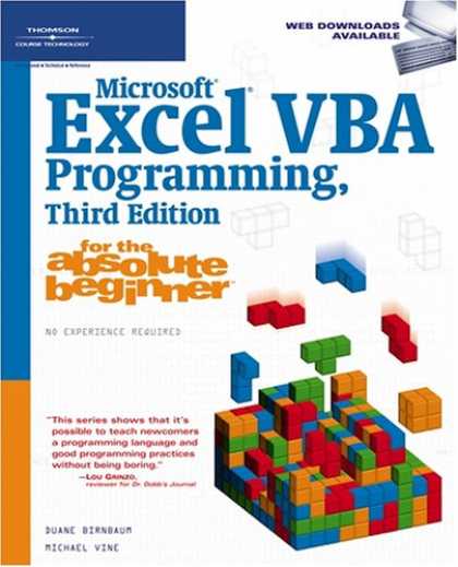 Programming Books - Microsoft Excel VBA Programming for the Absolute Beginner
