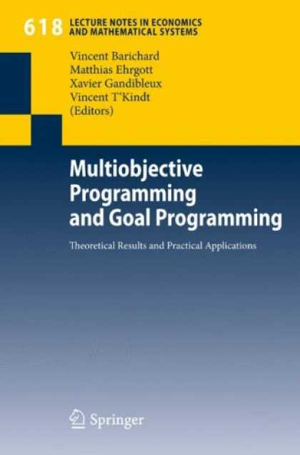 Programming Books - Multiobjective Programming and Goal Programming: Theoretical Results and Practic