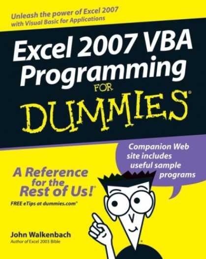 Programming Books - Excel 2007 VBA Programming For Dummies (For Dummies (Computer/Tech))