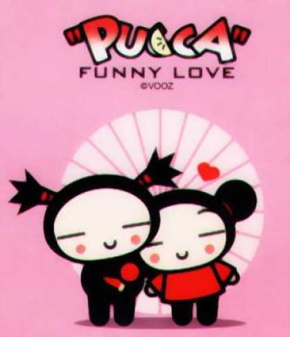 Funny Sign 100x100 on Pucca 2 Funny Love Vooz Toys Original Art Love Symbol