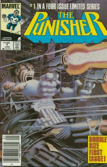 Punisher Mini Series 1 - Four-issue - Limited Series - Yellow - Blue - Guns