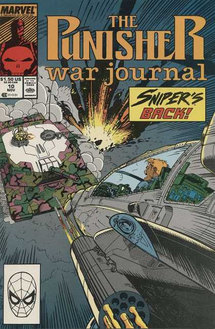 Punisher War Journal 10 - Sniper - Marvel - Army - Tank - Explosion - Jim Lee