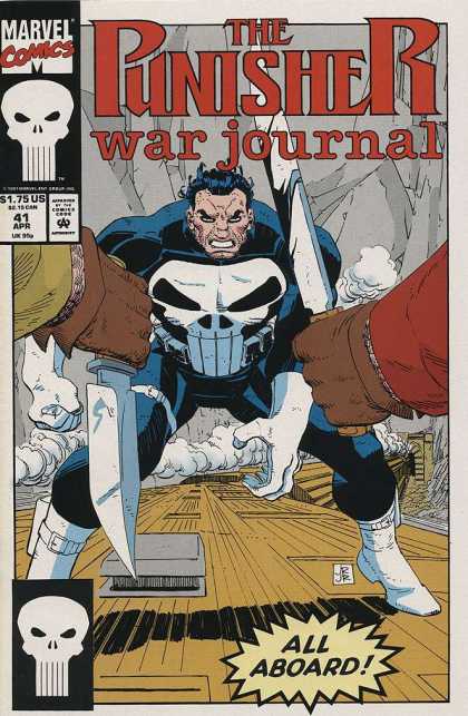 Punisher War Journal 41 - Marvel - Skull - Knife - April - Blade - John Romita