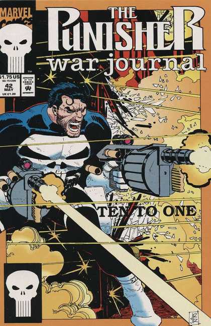 Punisher War Journal 42 - May - 42 - Ten To One - Tommy Gun - Broken Glass - John Romita