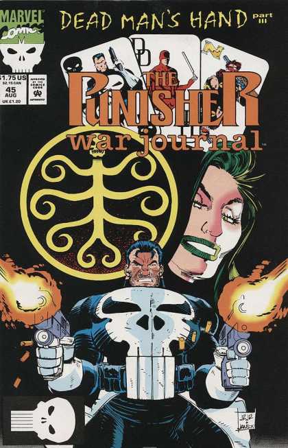 Punisher War Journal 45 - Cards - Punisher - Skulls - Daredevil - Green Hair - John Romita