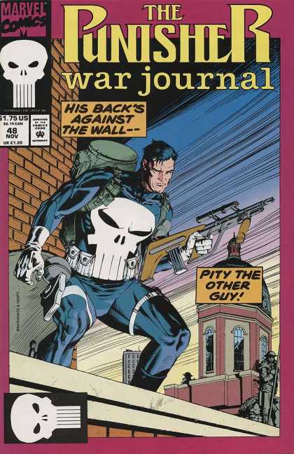 Punisher War Journal 48 - His Backs Against The Wall -- - Pity The Other Guy - Backpack - The Punisher - Roof Top
