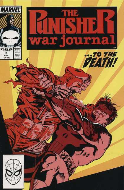 Punisher War Journal 5 - To The Death - Knife - Fight - Beret - Sepia Tone - Jim Lee