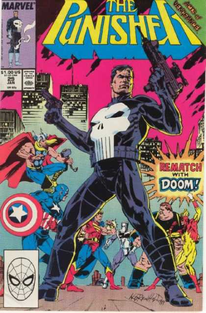 Punisher 29 - Skull - Thor - Captain America - Rematch With Doom - Guns - Bill Reinhold, Tim Bradstreet