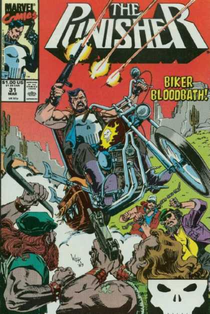 Punisher 31 - Motorcycle - Guns - Biker Bloodbath - Skyll - Cactus - Bill Reinhold, Tim Bradstreet