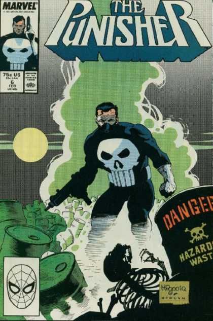 Punisher 6 - Marvel - Hazardous Waste - Skeleton - Barrels - Gas - Mike Mignola, Tim Bradstreet