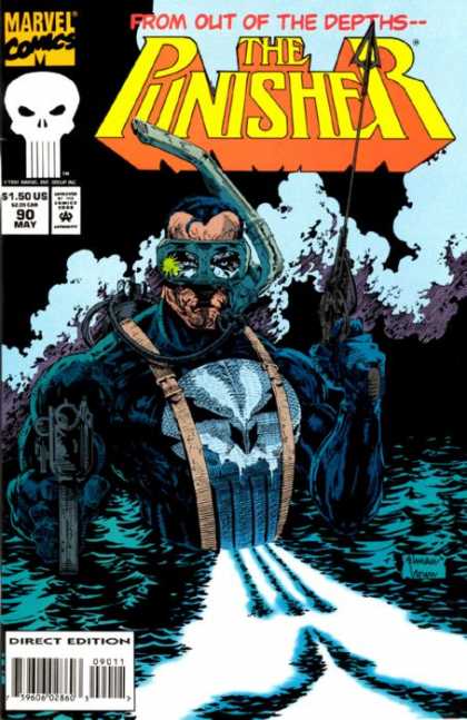 Punisher 90 - From Out Of The Depths - Marvel - 90 May - Scuba - Direct Edition