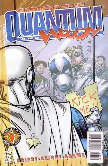 Quantum & Woody 4 - Worst Superhero Team - Kick Me - Note - Prank - Whistle