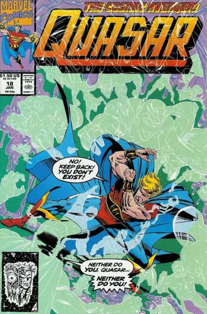 Quasar 18 - Ghost - Fight - Blond Hair - Blue Cape - Red Boots