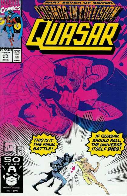 Quasar 25 - Fighting - Purple - Heroes - Struggle - Unmasking - Greg Capullo