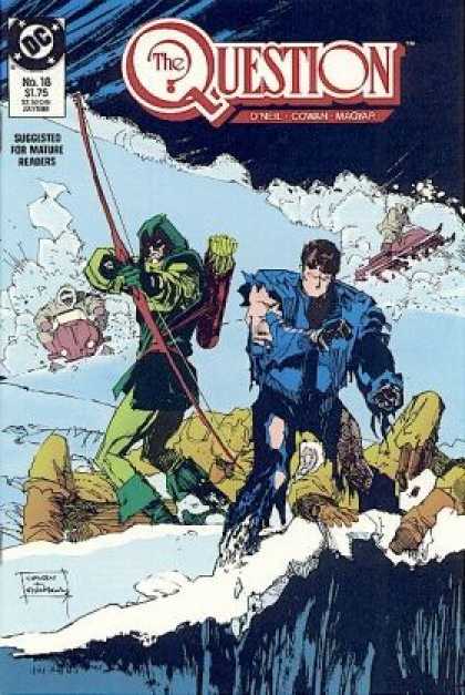 Question 18 - Snow - Snow Mobile - Bow And Arrow - Cliff - Fight - Bill Sienkiewicz, Denys Cowan