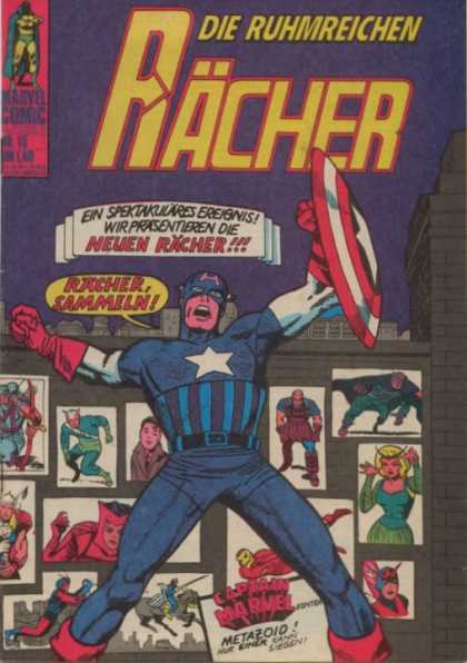 Raecher 15 - Captain America - Speech Bubble - Shield - Posters - Building