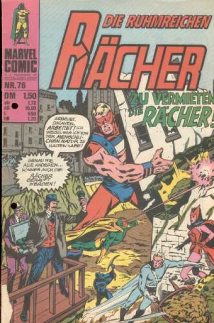 Raecher 71 - Marvel Comic - Speech Bubble - Superhero - Buildings - People