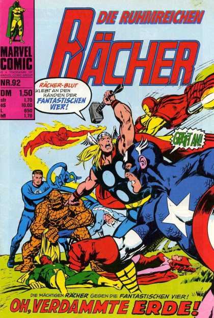 Raecher 87 - German - The Avengers - Fantastic Four - Deaths - Framed