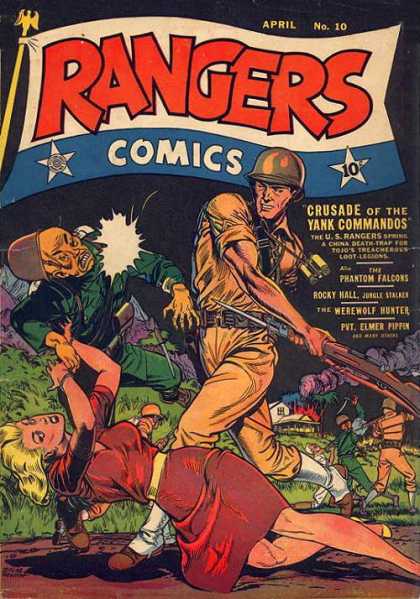 Rangers 10 - Crusade Of The Yank Commandos - The Phantom Falcons - Rocky Hall - The Werewolf Hunter - Pvt Elmer Pippen