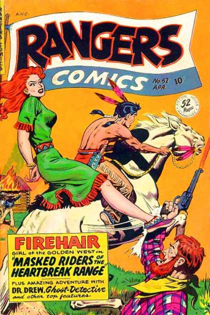 Rangers 52 - No 52 Apr - Firehair - Girl Of The Golden West - Masked Riders Of The Heartbreak Range - Dr Drew Ghost Detective