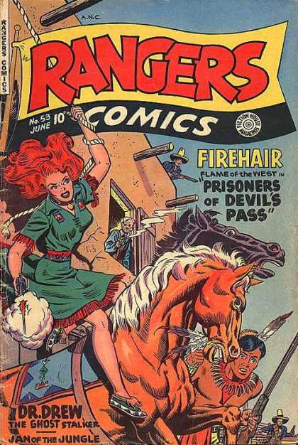 Rangers 53 - Firehair Flame Of The West - Prisoners Of Devils Pass - Horse - Dress - Rope